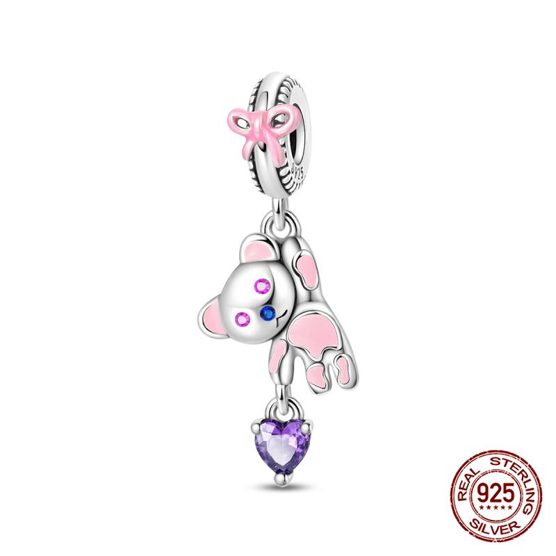 New 100% 925 Silver Pumpkin Car Princess & Cactus Pendant Fit 925 Bracelet Jewelry Making Women Gift