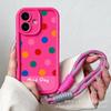 Цветной ремешок в горошек, подходящий для чехла мобильного телефона Apple 15 iphone12promax emery 1413 защитная крышка 16