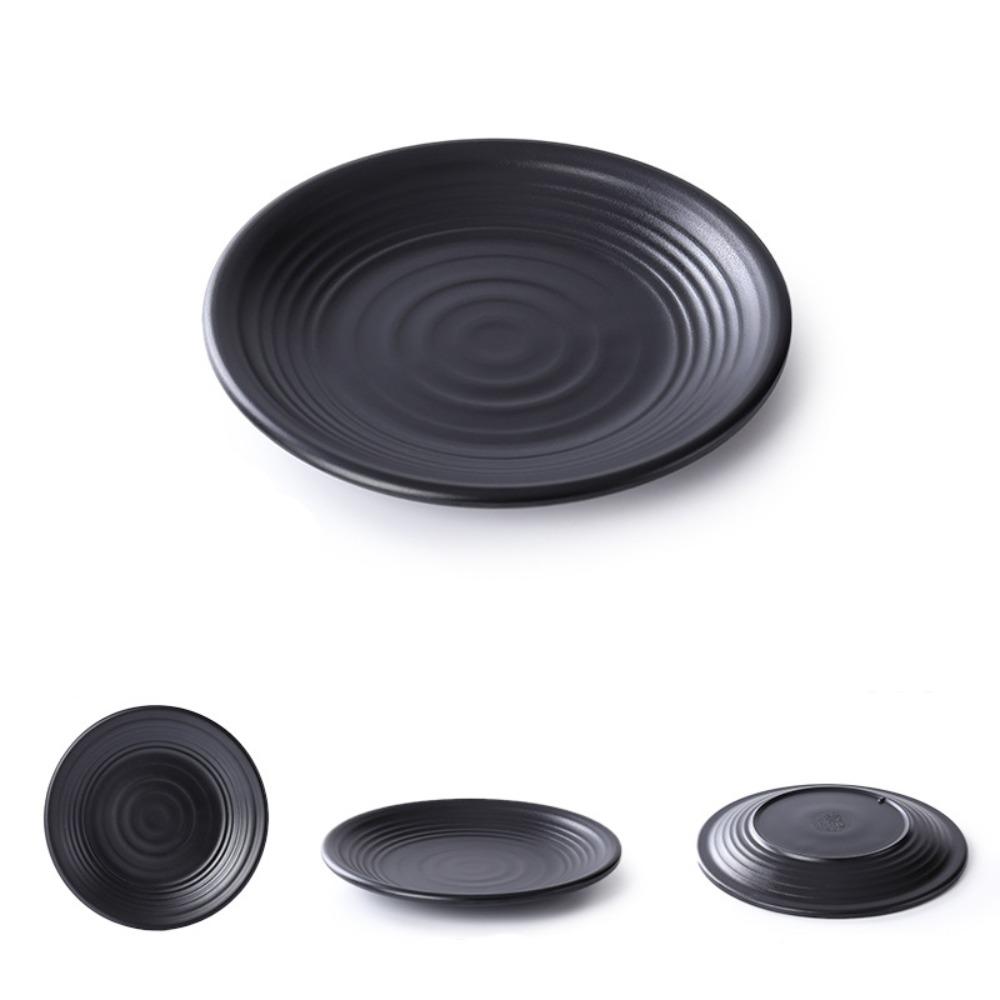 6pcs Japanese Style Meal Dish Imitation Porcelain Salad Plate Round Melamine Plate  Commercial