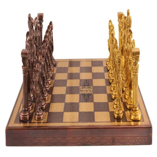 Brass Chess with Realistic Piece