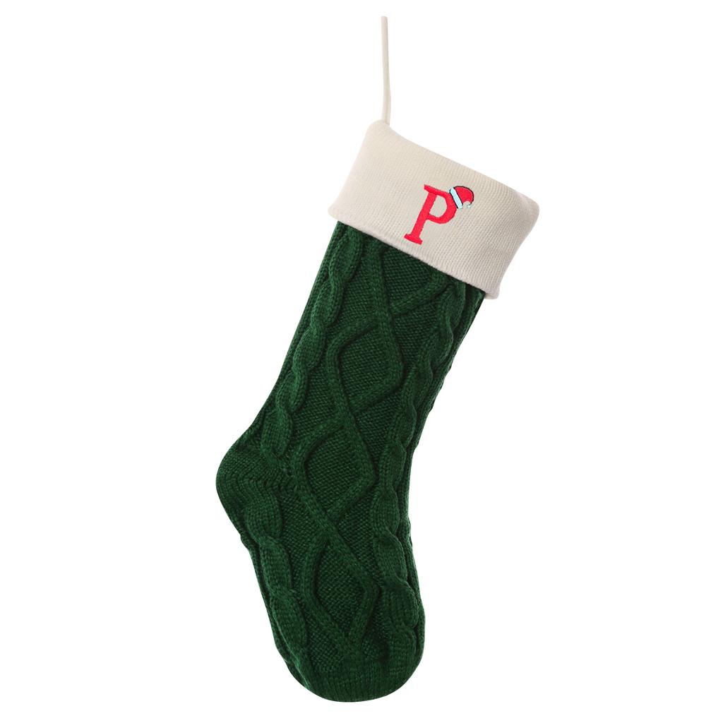 18-inch Christmas Stockings, Letter Stockings, Knitted Letter Stockings, Candy Gift Bags