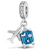 Charms Beads 925 Silver Pink Perfume Bottle Letter Luminous Firefly Tarot Card Beads Fit DIY Bracelets Jewelry
