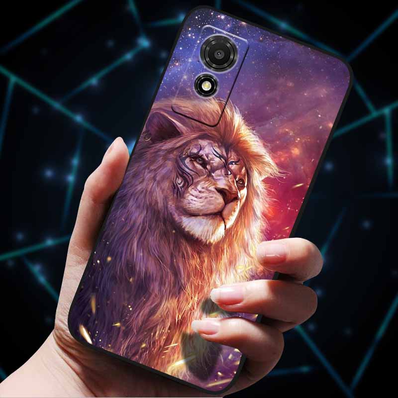 Phone Case For TCL 501 Case TCL501 Painted Cat Silicone Protective Cover for TCL 501 T433D 2024 Bumper Protector Fundas Coque