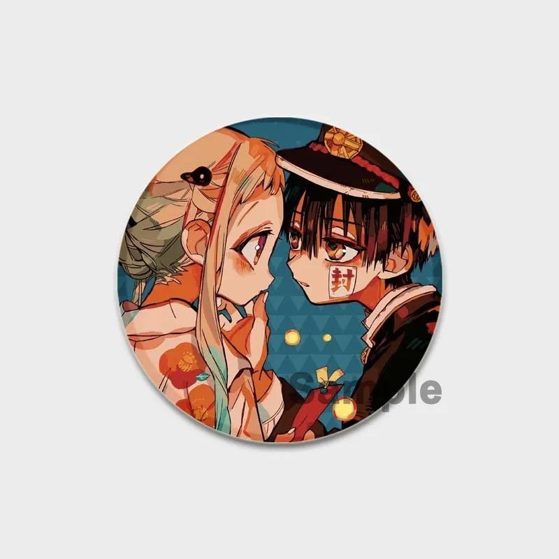 32/44/58 мм эмалевые булавки ручной работы, ювелирные аксессуары, аниме-брошь-булавка в виде унитаза Ханако-кун для одежды, украшения для рюкзака, значок для косплея