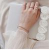 Lanyun Jewelry Простой серо-голубой натуральный лунный камень удлиненный камень браслет из 14-каратного золота браслет