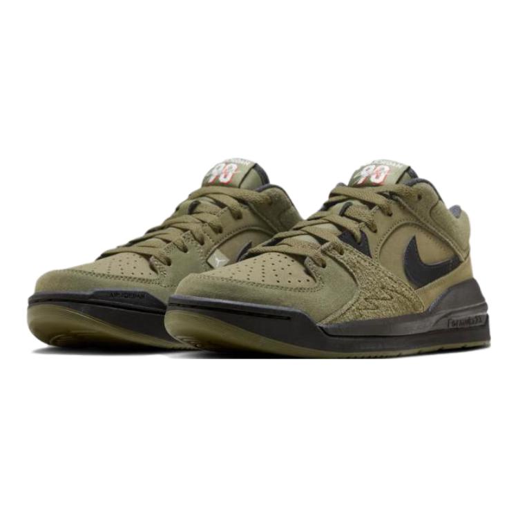 Кроссовки Air Jordan Stadium 90 GS Medium Olive Детские Зеленый Университетский красный Парус HF6014-201