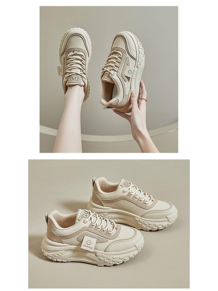 Корейская обувь для пап на толстой подошве 2025: Кроссовки для бега в уличном стиле для студентов с увеличением высоты - модель Q029