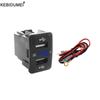 12v 24v Car Dual Usb Charger Quick Charge 4.2a Auto Adapter Sockets Voltage Display For Toyota Corolla