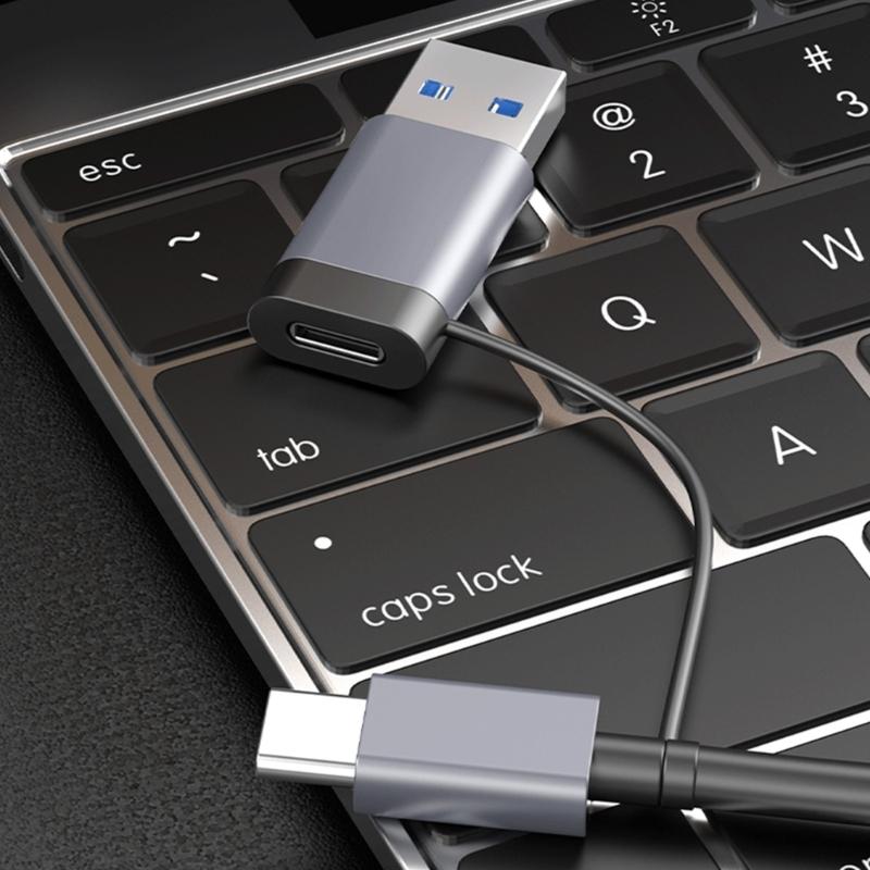 Компактный USB C адаптер, док-станция с 5 портами и кардридером TF, USB 3.0 для ноутбуков, смартфонов и других устройств
