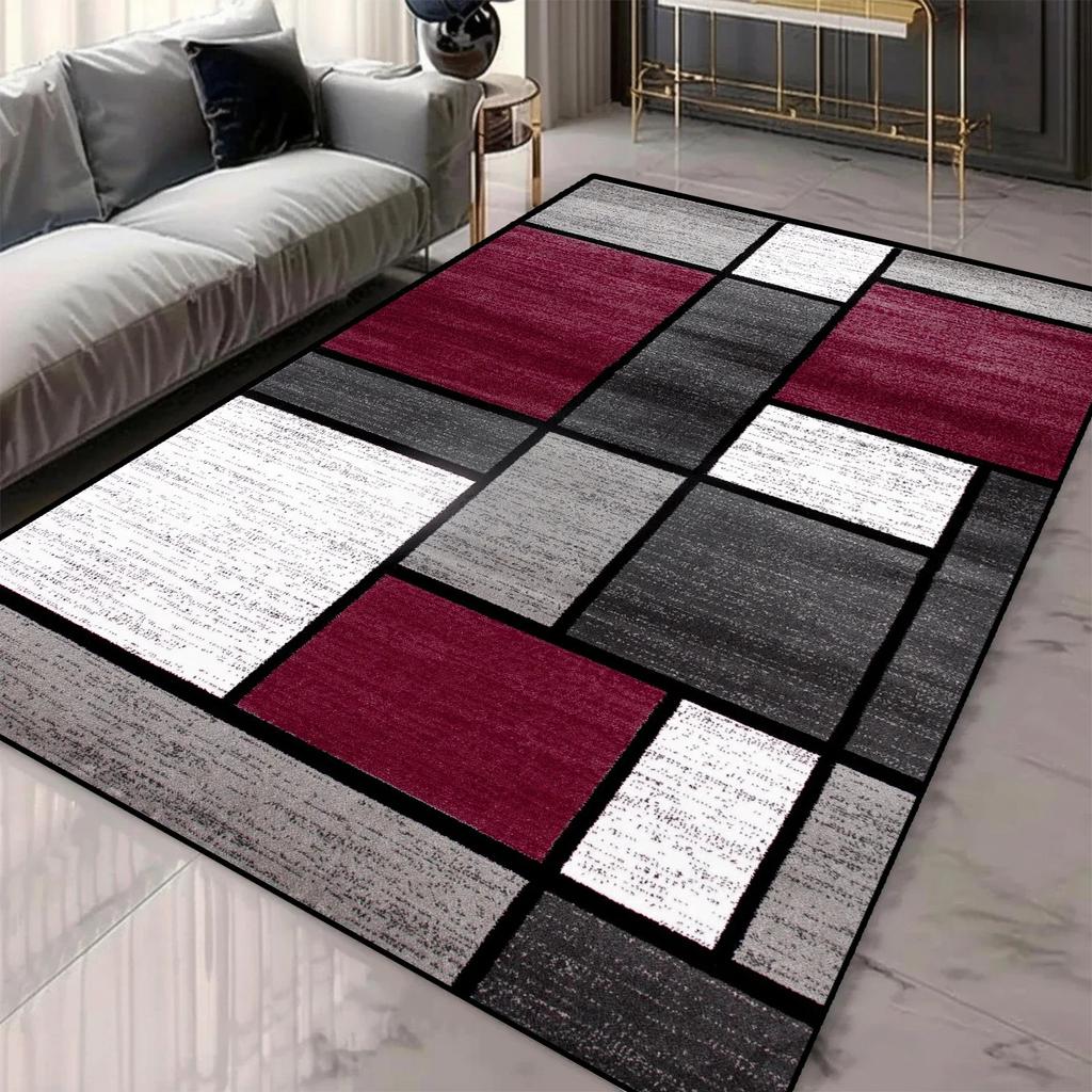 Simplicity Geometry Carpets for Living Room Sofa Area Soft Rug Light Luxury Home Decoration Floor Mat Room Bedside Carpet