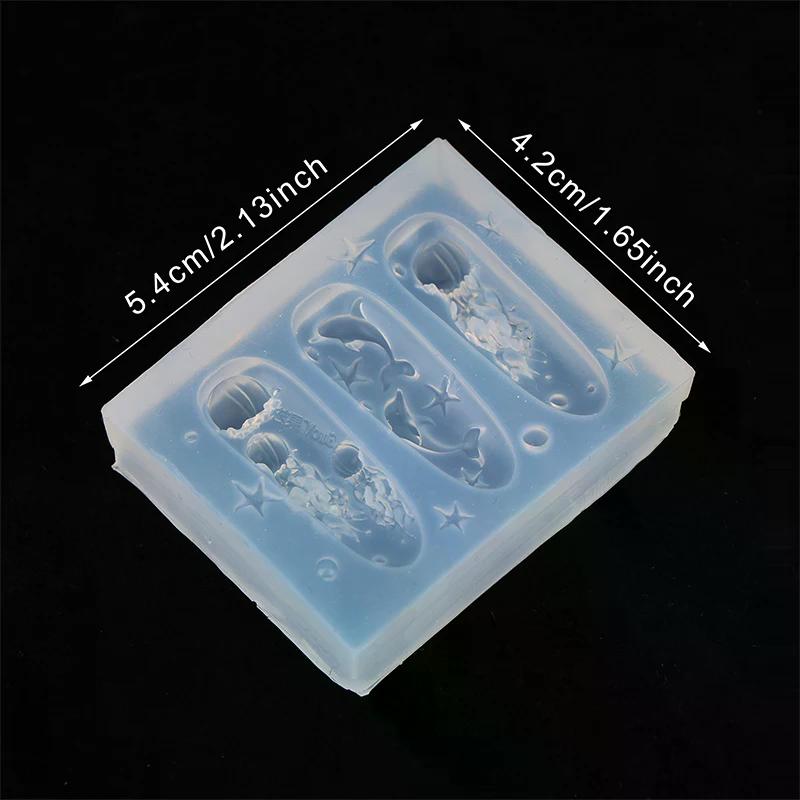 Силиконовая форма для животных серии «Океан» Ракушка Раковина Ноготь Медуза, Дельфин, Бант, Ракушка 3d Мягкий Шарм Маникюрная Форма Инструмент-Трафарет