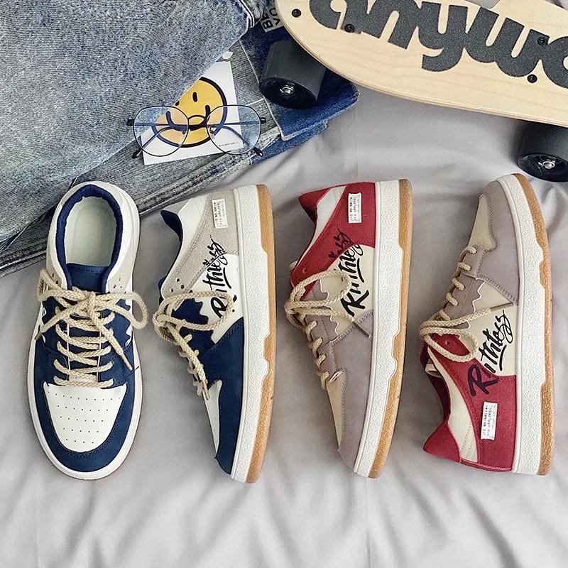 Модные мужские кроссовки Модная повседневная обувь для активного отдыха Кроссовки для тенниса Уличная обувь для скейтбординга для мужчин Вулканизированная обувь Zapatillas Hombre