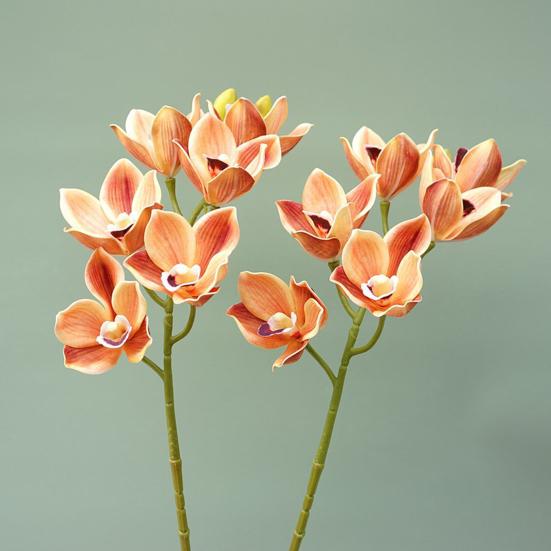 Декоративный искусственный цветок яркий пасторальный реалистичный цимбидиум искусственный цветок домашний декор