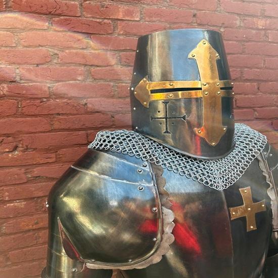 Medieval Knight Templar Armor Costume Gloves 182.88cm Halloween Cosplay Accessories Halloween Role Playing