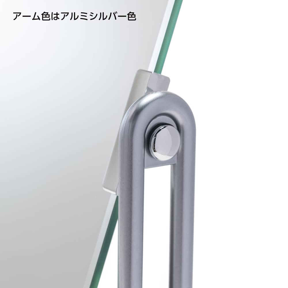 Horiuchi Kagami Kogyo Wooden Stand Mirror That Blends In with Your Living Room M Wood Grain Tabletop Makeup Birthday Gift Space, Size, Mirror, Mirror,