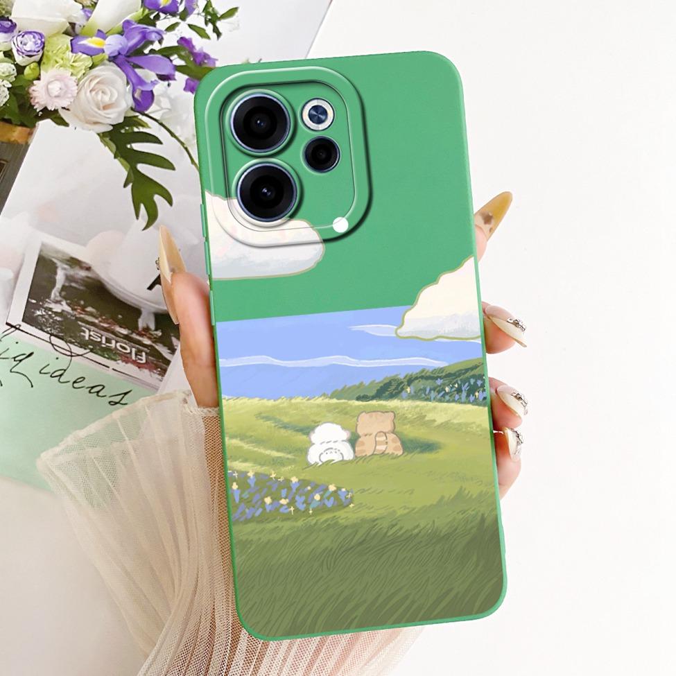 Чехол для телефона Oppo CPH2801 Для Oppo Reno 15F Силиконовый Чехол Роскошный Модный Цветы Кавайный Милый Расписной Чехол Для Oppo Reno15 F