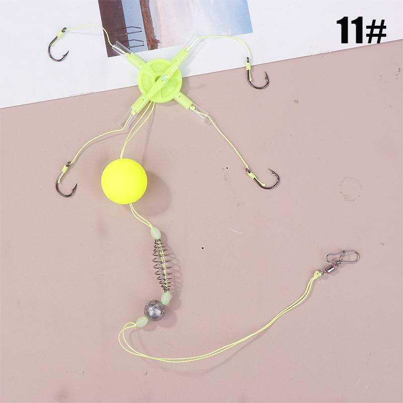 1PC Fishing Bait Cage Carbon Steel String Hook Fishing Set Anti Winding Bait Cage Float Line Group Feeder Sinker Fishing Tackle