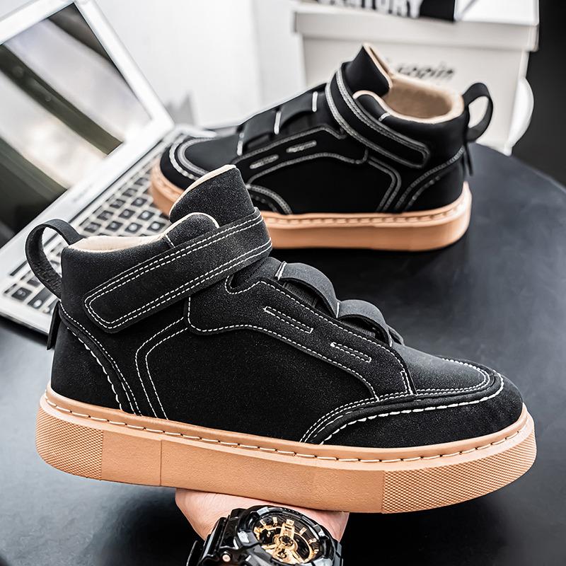 Модная осень-зима дешевая обувь для мужчин модная обувь цвета хаки с высоким берцем мужская удобная обувь на платформе повседневная мужская обувь Zapatos Hombre