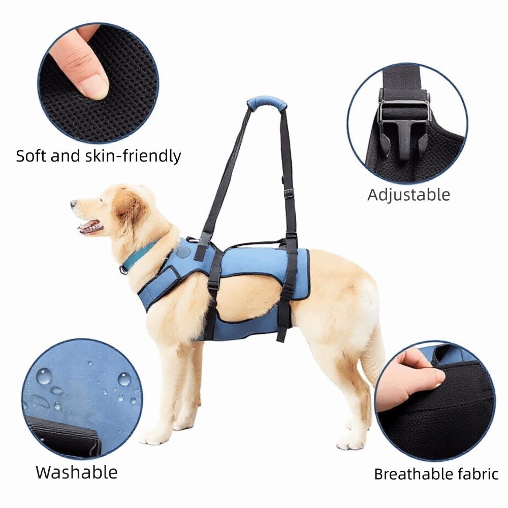 Adjustable Dog Lift Harness Padded Pet Support Sling Comfortable Mobility Aid Vest Weak Hind Legs