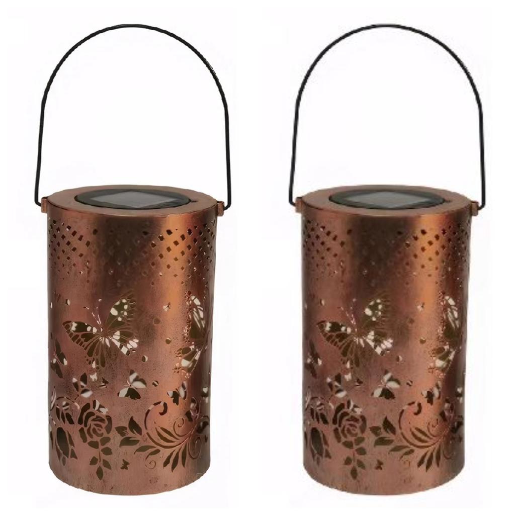 Солнечный светильник-тень бабочки IP65 Водонепроницаемый Проекционный Солнечный Садовый Светильник Солнечный Подвесной Фонарь Светильник Украшение для Сада на Открытом Воздухе