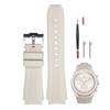 Sibehill 20mm Replacement Silicone Watch Band for Omega and X, Swatch, MoonSwatch, Speedmaster.