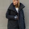 Женские осенне-зимние свободные теплые куртки-пуховики с поясом, модные куртки, свободные однотонные повседневные пальто, хлопковая стеганая куртка