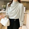 Elegant Long Sleeve Womens Shirts Fashion Chiffon Blouse Women Autumn Bottoming Woman Tops Female Clothing 30128