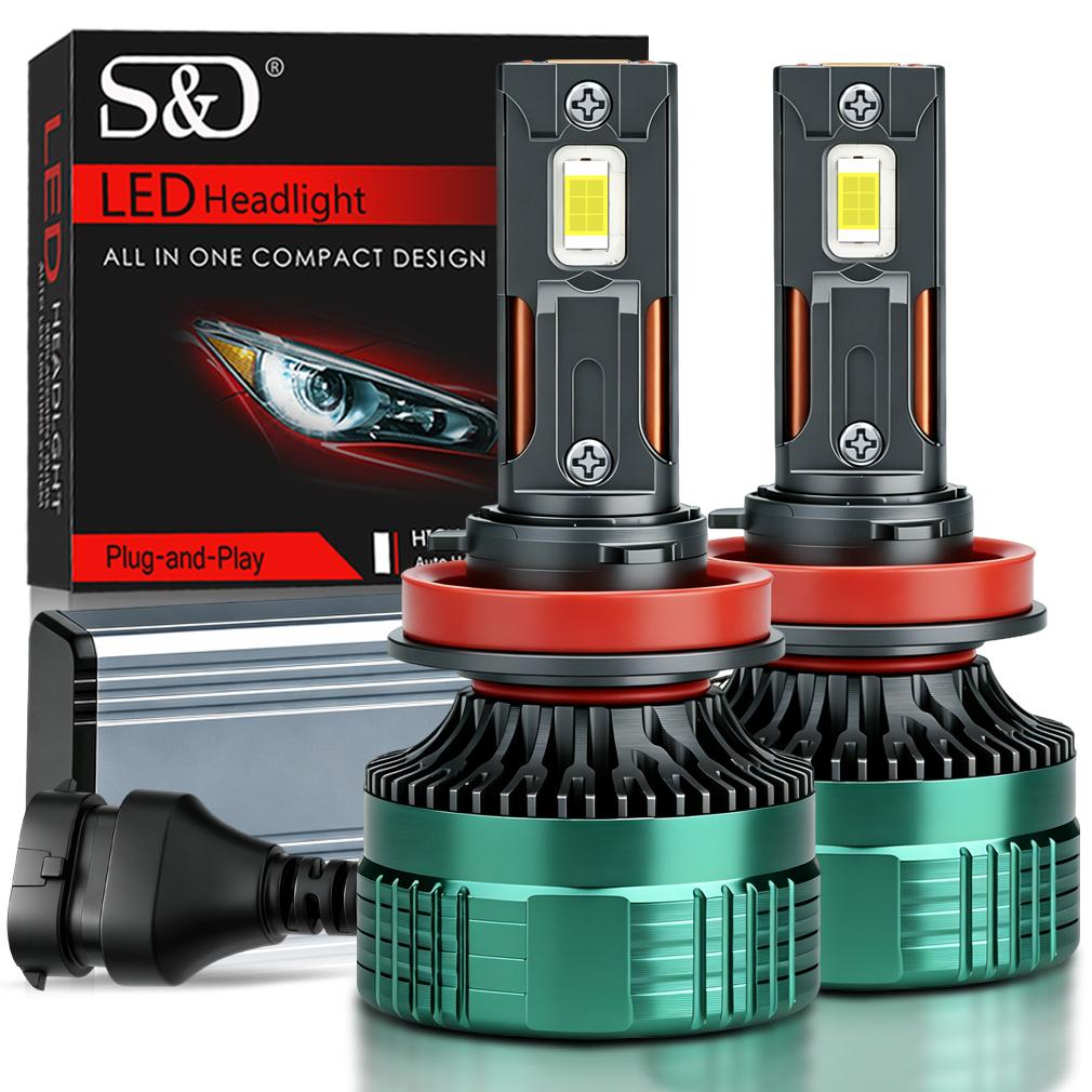 2 шт. Светодиодные лампы для фар H7 H4 6000K H1 H8 H11 LED 9005 HB3 9006 HB4 Автомобильная лампа Высокая мощность 140 Вт 50000 лм Canbus CSP Чипы Фара