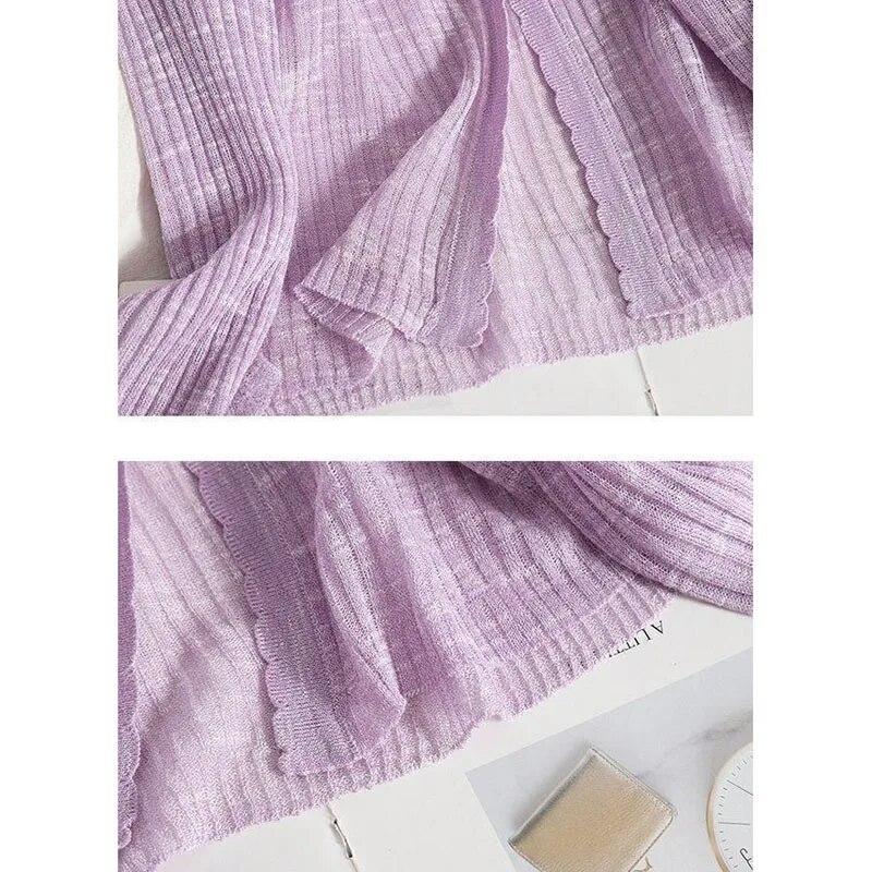 Тонкий вязаный кардиган с v-образным вырезом, милое милое женское пальто с длинным рукавом, укороченный топ с одной пряжкой, новая мода, однотонный, простой, повседневный, солнцезащитный кардиган