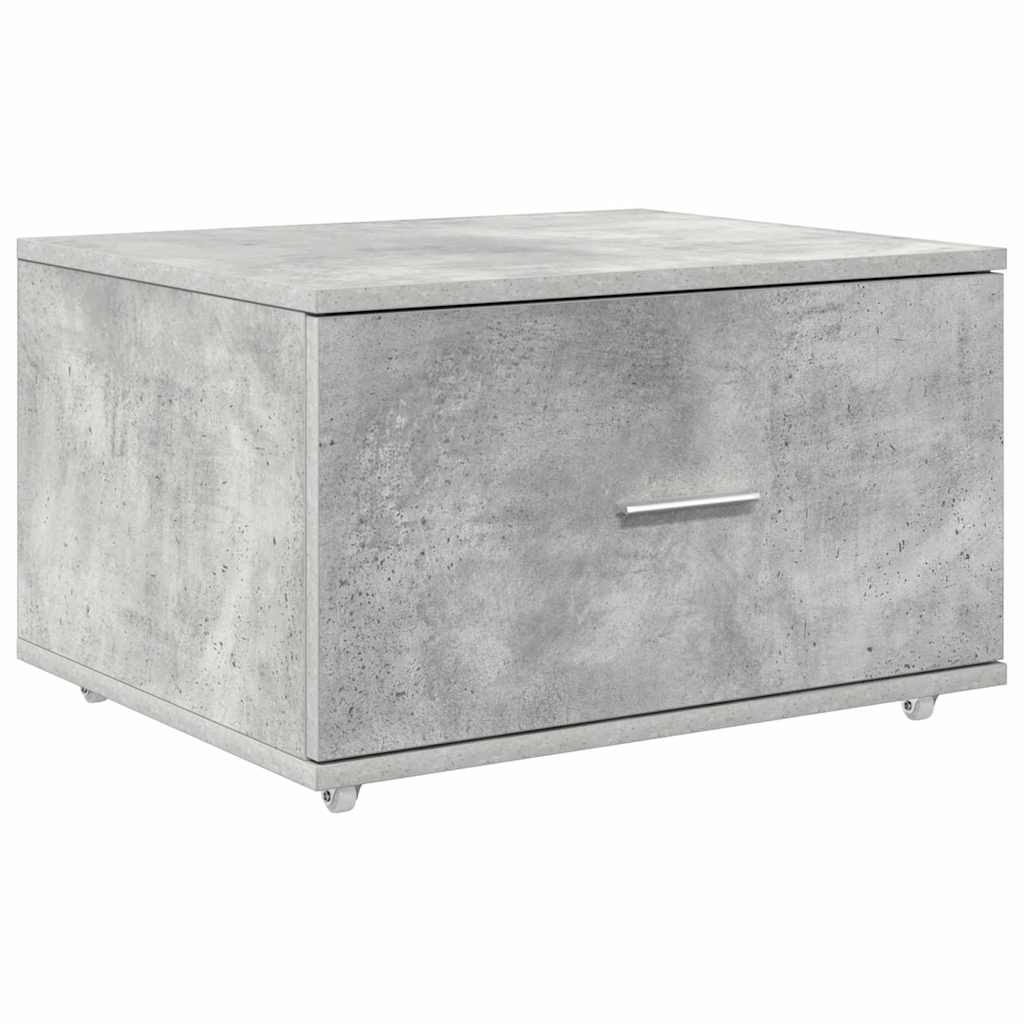 Drawer Cabinet with Wheels Concrete Grey 55 x 45 x 31 cm