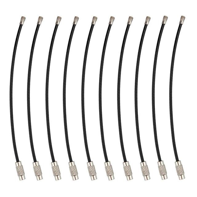 10 шт. 10/15/20 см брелок для ключей из нержавеющей стали, веревка, проволочная петля, винт, замок, кольца для гаджетов, брелок для ключей, круг, лагерная веревка, фитинги