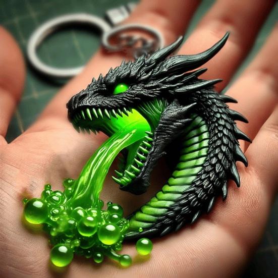 Акриловый брелок-подвеска в форме 3D дракона для детей и взрослых, сумка, чемодан, телефон, многофункциональное подвесное украшение