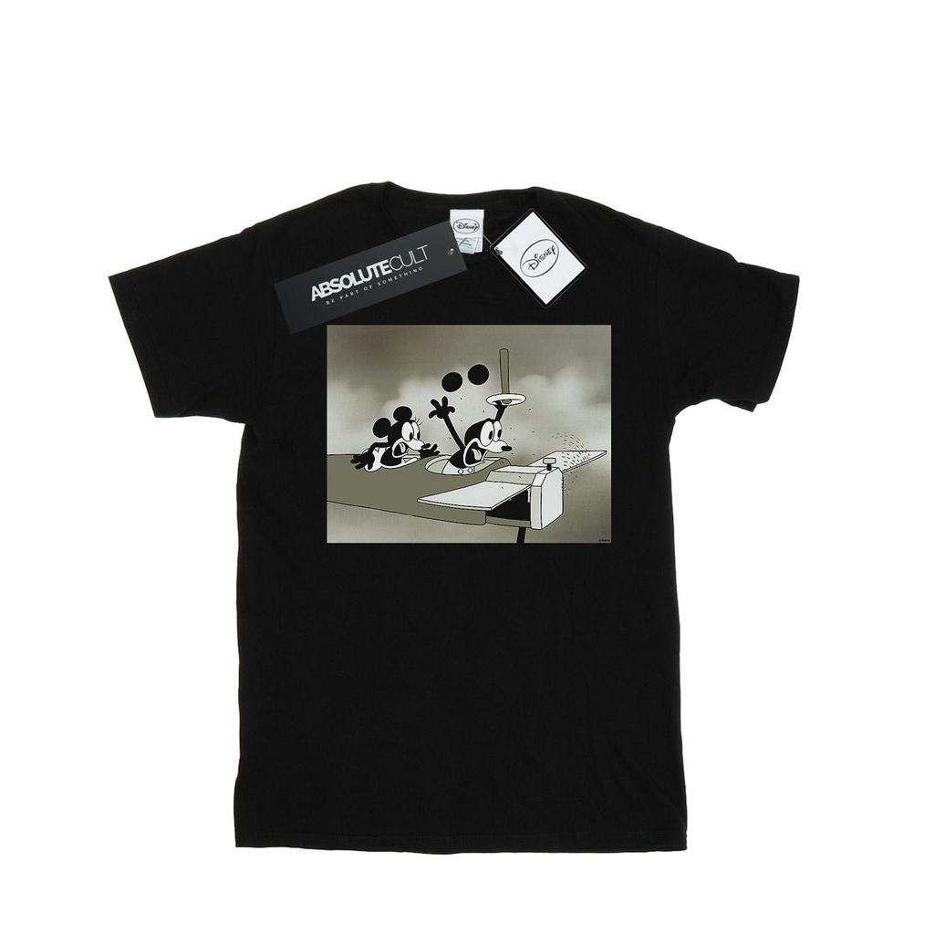 Disney Женская/женская хлопковая футболка бойфренда с Микки Маусом «Сумасшедший пилот»