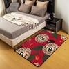 Erosebridal Lucky 8 Ball Area Rugs for Living Room 3x5 Leopard Print Cherry Non Slip Rug Trendy Cheetah Decorative Washable Rug Modern Funky