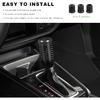 Carbon Fiber Shift Knob, Car Gear Lever Shifter Handle with 3 Threaded Adapters, Stand Head Manual Transmission Stick Replacement for Most Vehicles,