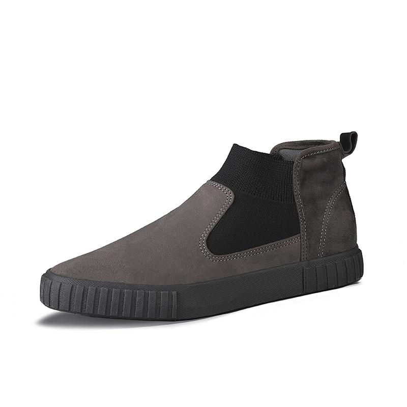 Замшевая кожа повседневная обувь новые модные мужские ботинки челси универсальные мужские ботильоны без застежек для отдыха и прогулок формальная обувь для вечерних платьев