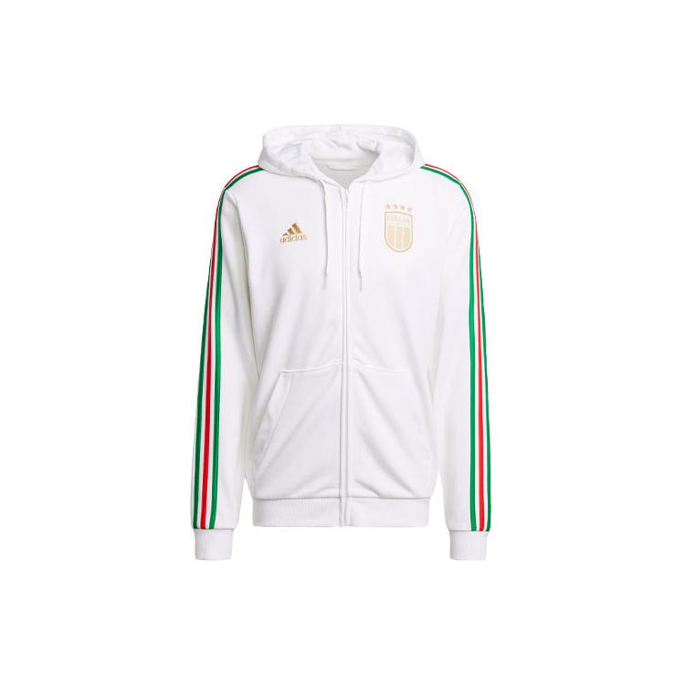 adidas Италия ДНК Худи на молнии Куртки и пальто Мужская Белый IU2104