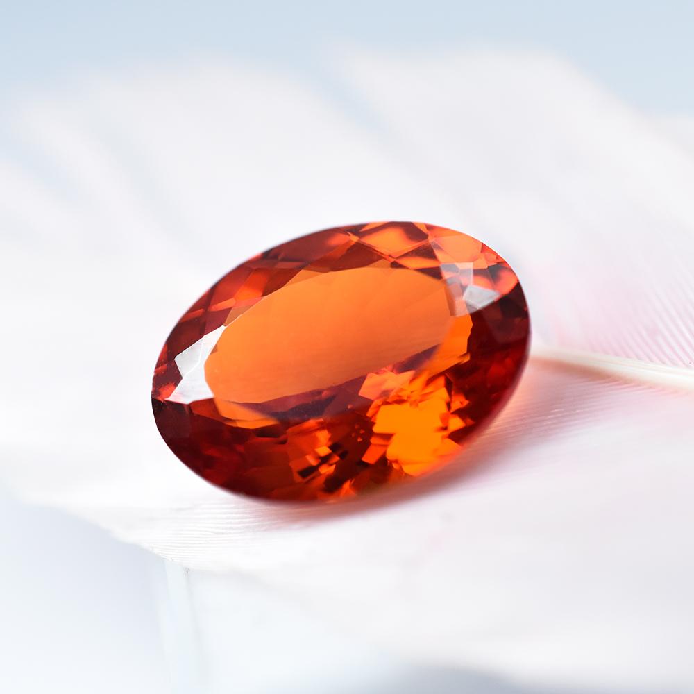 10.70 Ct Orange Sapphire Oval Cut Natural Jewelry Making Rare Gemstone
