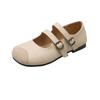 Mary Jane Women's Shoes Shallow Mouth Small Single Shoes 2024 New Korean Version Matte Leather Retro Soft Sole Niche Design Single Shoes Tide