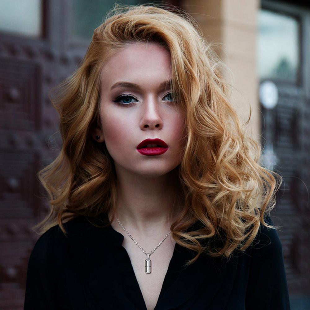 Keepsake Women Ashes Vial Cremation Urn Pendant Cross Engraved Clavicle Choker Pill Necklace