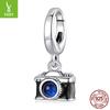 Крышка-кнопка открывается и закрывается - Подвеска-камера, бусины, аксессуары для браслета DIY, ювелирные аксессуары из стерлингового серебра S925