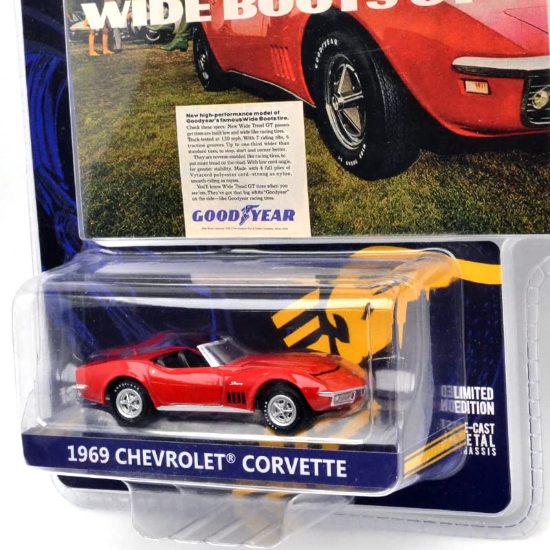 GREENLIGHT CHEVROLET CORVETTE GOODYEAR ВИНТАЖНАЯ РЕКЛАМА Greenlight масштаб Chevrolet Corvette Goodyear Винтажная Реклама 164 МАСШТАБ "1968 - АВТОМОБИЛИ" 164 "1968