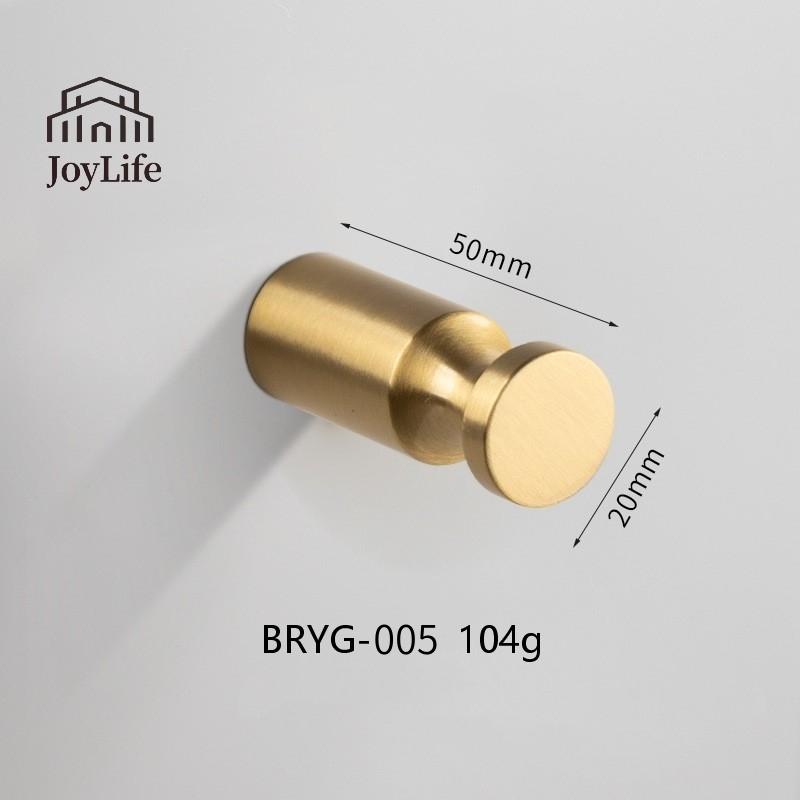 Solid Brass Wall Hooks - Modern Golden Coat Hangers for Entryway & Bedroom Organization