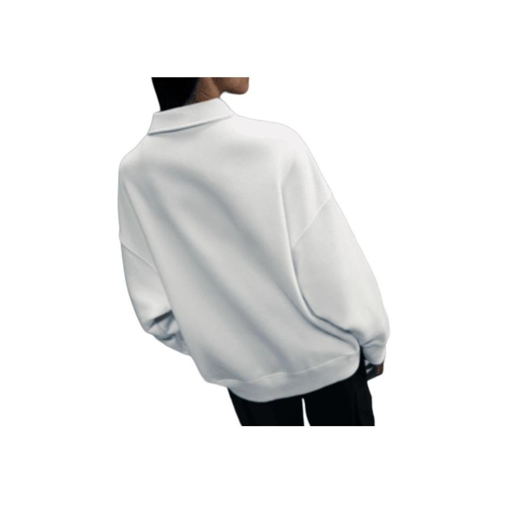 Nike Футболка-поло свободного кроя с длинным рукавом и логотипом, женские топы белого цвета FZ3208-133