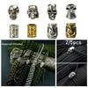 Parts Knife Lanyards Decoration Paracord Beads Metal Charms Skull Paracord Bracelet Accessories