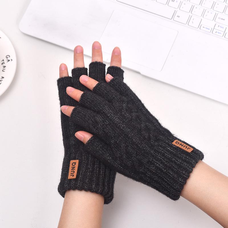 Унисекс Водонепроницаемые Перчатки без пальцев на Осень/Зиму: Утолщенный бархат, Нескользящий, Идеально подходит для езды на велосипеде на открытом воздухе и вождения.