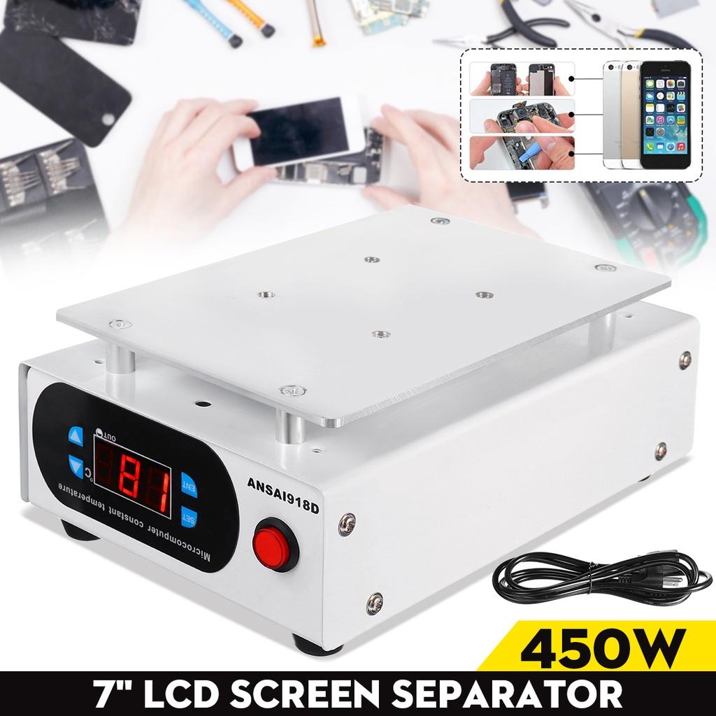 7-дюймовый 220/110 В сепаратор ЖК-экрана, автоматическая нагревательная платформа, машина для ремонта телефона, удаление стекла, гладкая пластина, сепаратор экрана