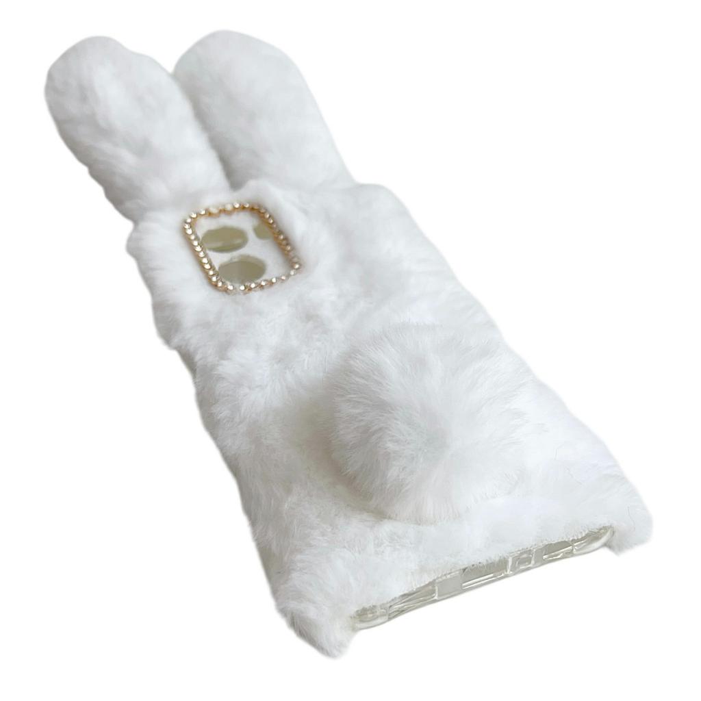 Для HMD Fusion 5G Чехол Плюшевый Милый Кролик Зимний Пушистый ТПУ Чехол для Телефона