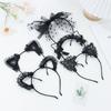 Adult Teens Cute Lace Cat Ear Headband Hair Accessories Fancy Dress Hairband Cosplay Headwear