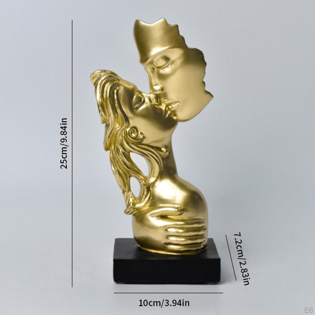 Абстрактное искусство Скульптура пары целующихся влюбленных Статуэтка Центральное украшение стола Поделки Фигурка любви